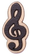 BeWooden BR86 Treble Clef - Brooch