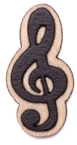 BeWooden BR86 Treble Clef - Brooch - Main image