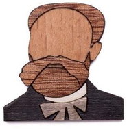 BeWooden BR89 Antonín - Brooch