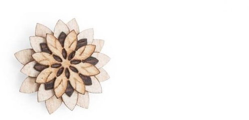 BeWooden LF2 Bellis Flower - Brooch - Main image