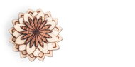 BeWooden LF3 Cubo Flower - Brooch