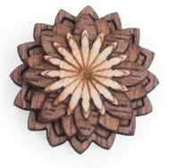BeWooden LF8 Oriens Flower - Brooch