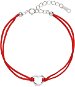Bracelet EVOLUTION GROUP 13006.3 Red Textile (Ag925/1000, 0,5g) - Náramek