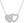 Crystal/Aqua Double Heart Decorated with Swarovski Crystals (Ag925/1000, 2,5g)