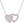 Crystal Rose Double Heart Decorated with Swarovski Crystals (Ag925/1000, 2,5g)