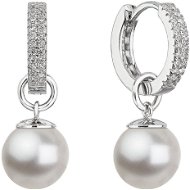 EVOLUTION GROUP 31298.1 White Decorated with Cubic Zirconia and Synthetic Pearl (Ag925/1000, 3,4g) - Earrings