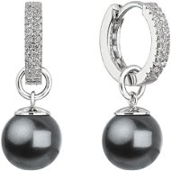 EVOLUTION GROUP 31298.3 Grey Decorated with Cubic Zirconia and Synthetic Pearl (Ag925/1000, 3,4g) - Earrings