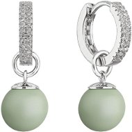 EVOLUTION GROUP 31298.3 Pastel Green Decorated with Cubic Zirconia and Synthetic Pearl (Ag925/1000,  3,4g) - Earrings
