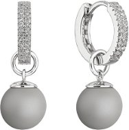 EVOLUTION GROUP 31298.3 Pastel Grey Decorated Zircon and Synthetic Pearl (Ag925/1000, 3.4g) - Earrings