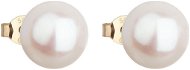 Náušnice EVOLUTION GROUP 921043.1 biela dekorovaná pravou perlou AAA10 – 10,5 (Au 585/1000, 0,48 g) - Náušnice