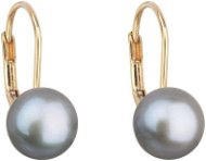 EVOLUTION GROUP 921009.3 grey dekorované pravou perlou AAA 8 – 8,5 (Au 585/1000, 1,02 g) - Náušnice
