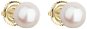 EVOLUTION GROUP 921004.1 bílá dekorovaná pravou perlou AAA 8-8,5 mm (Au585/1000,0,68 g) - Náušnice