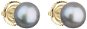 EVOLUTION GROUP 921004.3 grey dekorovaná pravou perlou AAA 8-8,5 mm (Au585/1000, 0,68 g) - Náušnice