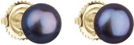 EVOLUTION GROUP 921004.3 peacock dekorovaná pravou perlou AAA8 – 8,5 mm (Au 585/1000, 0,68 g) - Náušnice