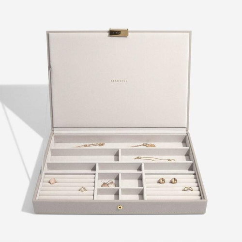 STACKERS Jewellery Box with Lid Taupe Supersize Lid 73785 - Jewellery Box - Main image