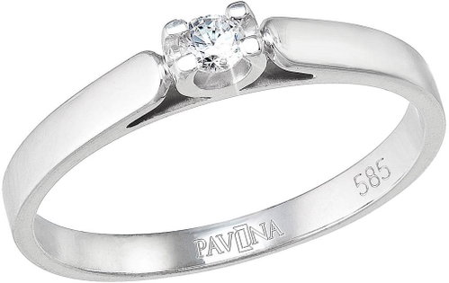EVOLUTION GROUP 85002.1 White Gold with Diamonds (Au585/1000, 1.41g), size 59 - Ring - Main image