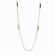 JSB Bijoux Intermittent Double Chain with Swarovski Stones Gold-plated 61300869g - Necklace