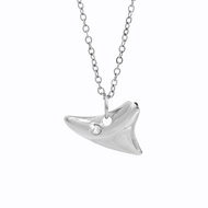 JSB Bijoux Shark Tooth with Clear Swarovski Stone 61300904cr - Necklace