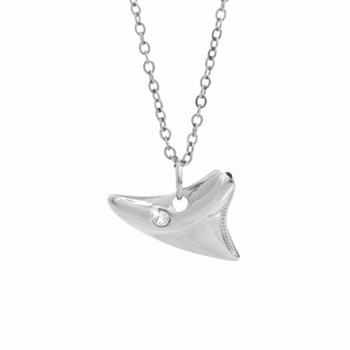 JSB Bijoux Shark Tooth with Clear Swarovski Stone 61300904cr - Necklace - Main image