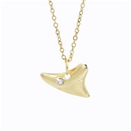 JSB Bijoux Shark's Tooth with Clear Swarovski Stone Gold-plated 61300904g-cr - Necklace