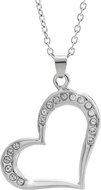 JSB Bijoux Rhodium Heart with Swarovski Stones 61300967cr - Necklace