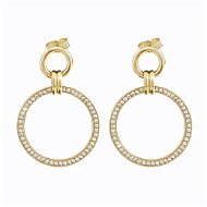 JSB Bijoux Double Rings with Swarovski Crystals Gold-plated 61400915g-gsh - Earrings