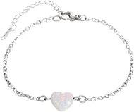 Bracelet JSB Bijoux Opal Heart in White 61500931wh - Náramek