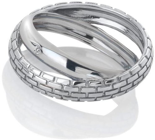 HOT DIAMONDS Woven DR235 (Ag 925/1000, 3.9g), size 55 - Ring - Main image
