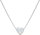 Necklace with Synthetic White Opal Heart 12048.1 (Ag, 925/1000, 1.0g)