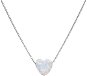 EVOLUTION GROUP Silver Necklace with Synthetic White Opal Heart 12048.1 (Ag, 925/1000, 1.0g) - Necklace