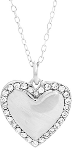 JSB Bijoux Silver Heart Necklace with Swarovski Crystals 92300389cr (Ag 925/1000; 3,05g) - Necklace - Main image