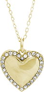 JSB Bijoux Silver Necklace Heart with Swarovski Crystals Gold Plated 92300389g-cr (Ag 925/1000 - Necklace