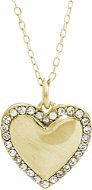 JSB Bijoux Strieborný náhrdelník Srdce s kryštálmi značky Swarovski pozlátený 92300389g-cr (Ag 925/1000) - Náhrdelník