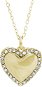 JSB Bijoux Strieborný náhrdelník Srdce s kryštálmi značky Swarovski pozlátený 92300389g-cr (Ag 925/1000) - Náhrdelník