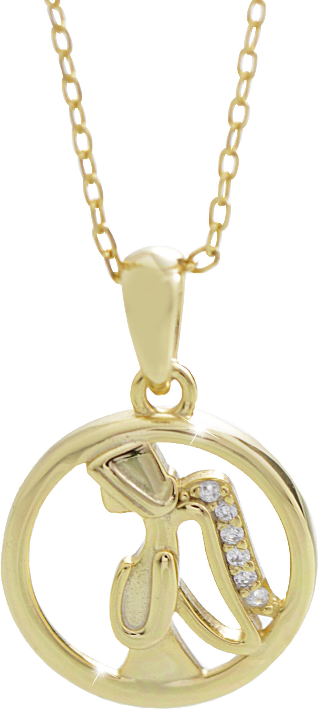 JSB Bijoux 92300436g-cr Angyal köbös cirkóniával, aranyozott (Ag925/1000, 2,5 g)
