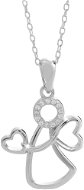 JSB Bijoux Strieborný náhrdelník Anjelik dutý s kubickými zirkónmi 92300437cr (Ag 925/1000; 2,47 g) - Náhrdelník