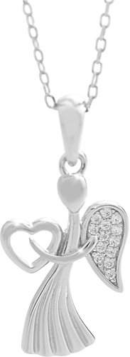 JSB Bijoux Silver Necklace Angel Full with Cubic Zirconia 92300438cr (Ag 925/1000; 2,37g) - Necklace - Main image