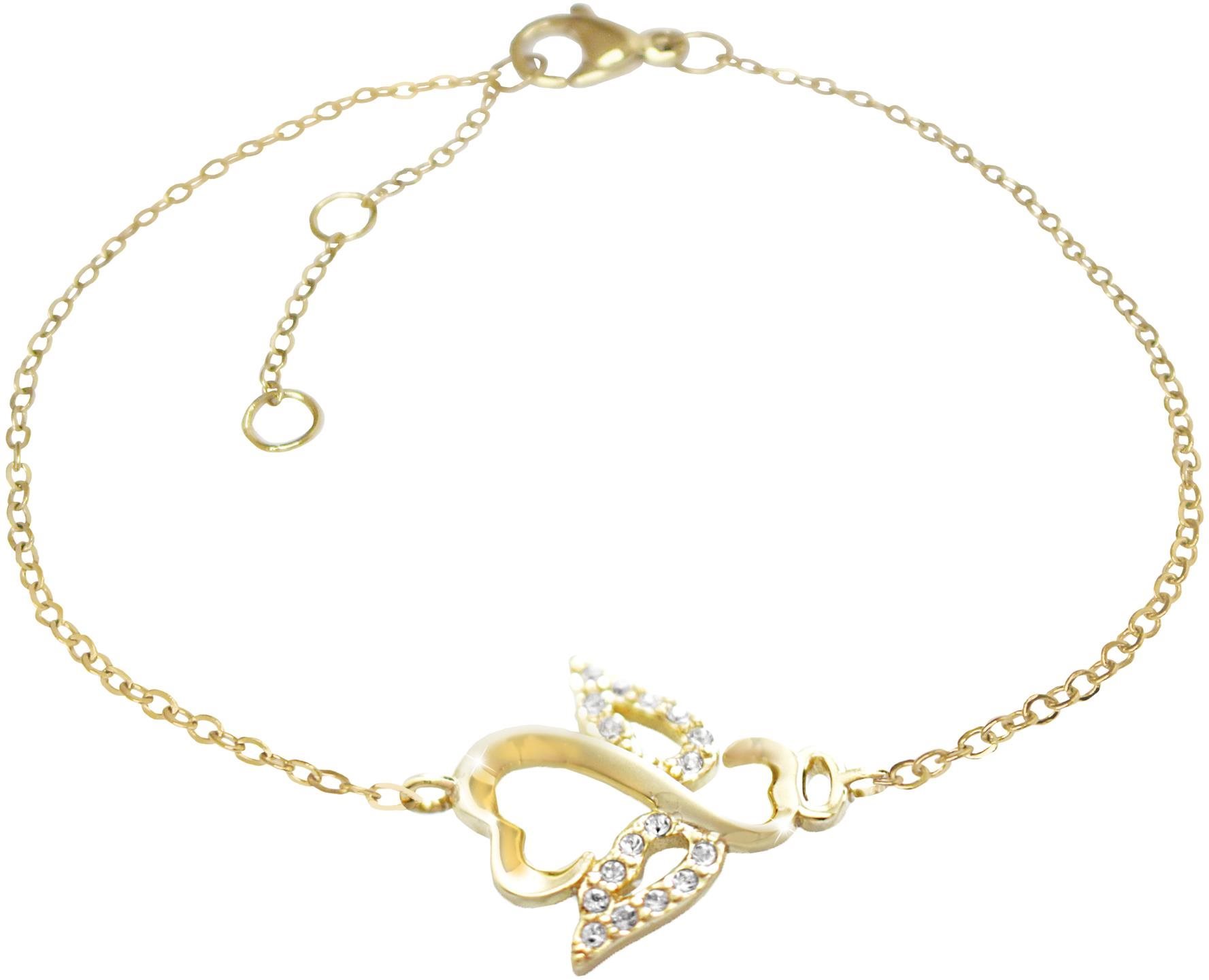 JSB Bijoux Ezüst karkötő Angyal Swarovski kristályokkal aranyozott 92500406g-cr (Ag 925/1000; 1