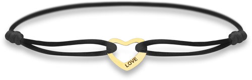 DOLCZE Heart Black 420005 (Au 585/1000, 0,49g) - Bracelet - Main image