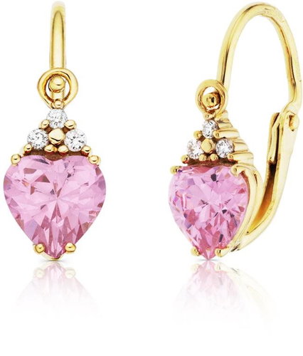 DOLCZE Little Pink Heart 100101 (Au 585/1000, 1,20g) - Earrings - Main image