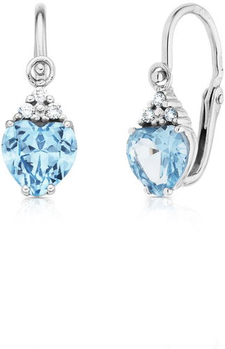 DOLCZE Little Blue Heart 100102 (Au 585/1000, 1,20g) - Earrings - Main image