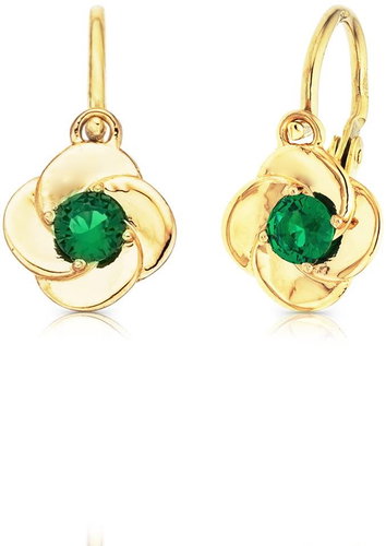 DOLCZE Little Green 110100 (Au585/1000, 1,03g) - Earrings - Main image