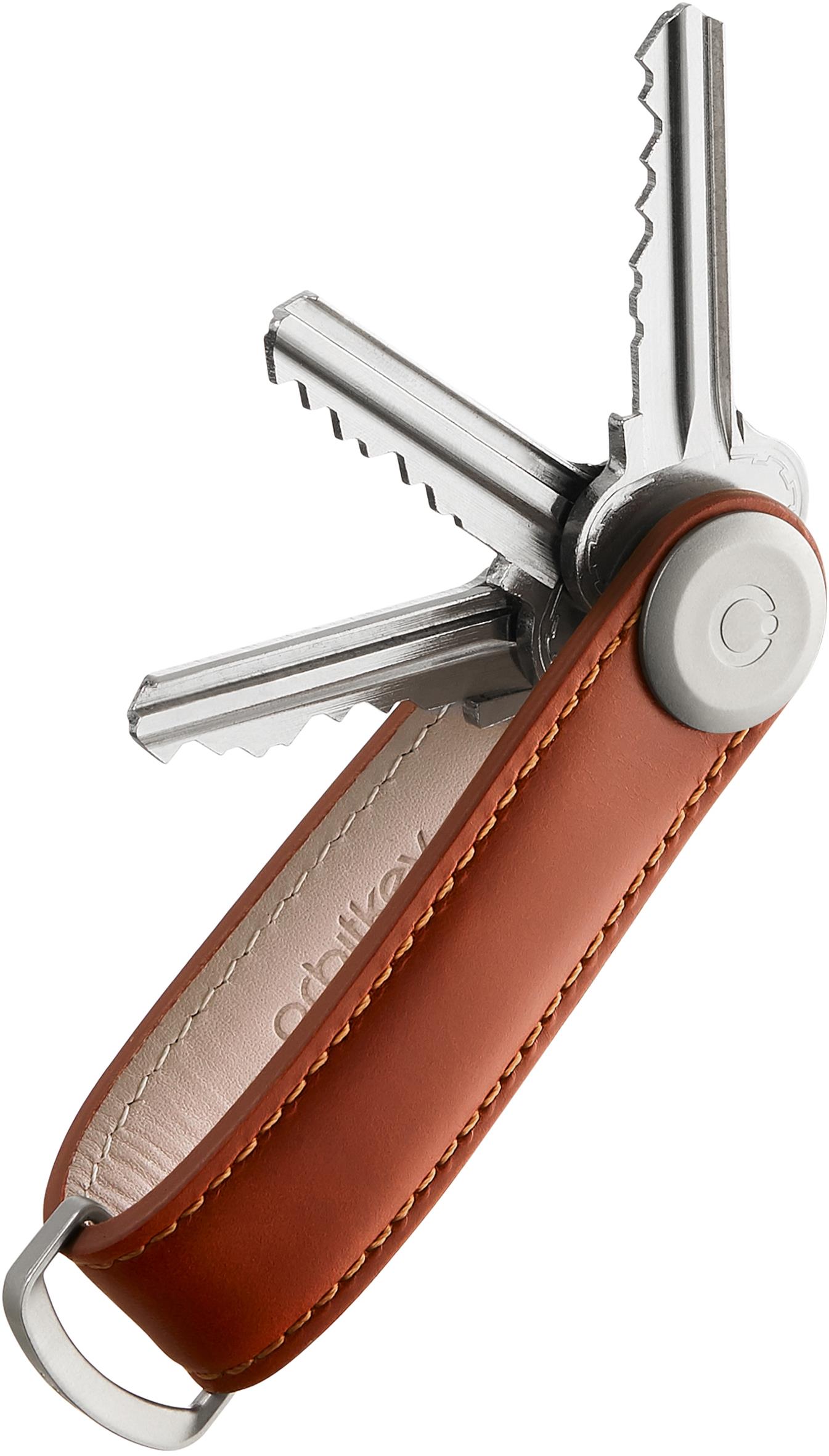 ORBITKEY Key Organiser Leather 2.0 - Cognac & Tan Stitching