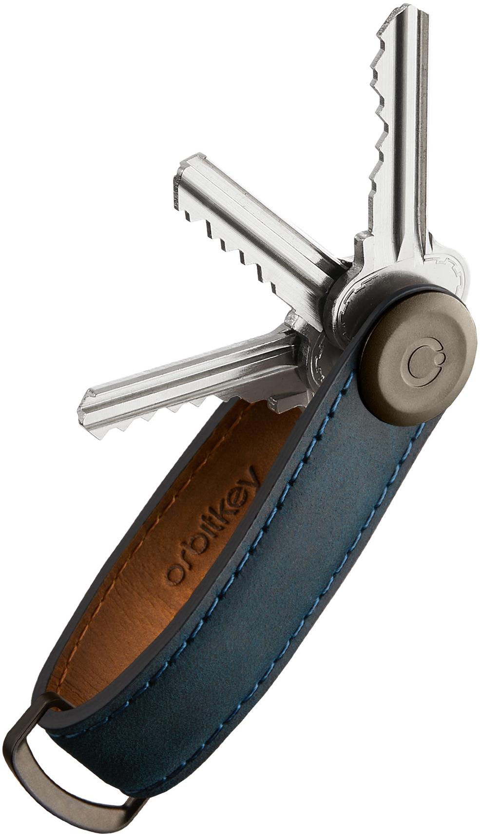 ORBITKEY Key Organizer Crazy-Horse - Marine Blue