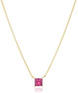 SIF JAKOBS Ellera Quadrato necklace SJ-N42279-PKCZ-YG (Ag 925/1000, 3 g) - Necklace