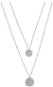 TROLI Dvojitý náhrdelník s kruhovými přívěsky z oceli - Necklace