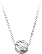 TROLI Něžný ocelový náhrdelník s přívěskem Globe Silver - Necklace
