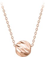 TROLI Něžný pozlacený náhrdelník s přívěskem Globe Rose Gold - Necklace