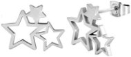 TROLI Oceľové náušnice s tromi hviezdičkami - Náušnice