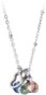TROLI Ocelový náhrdelník s vyměnitelnými přívěsky Srdce (řetízek, 5x přívěsek) - Necklace